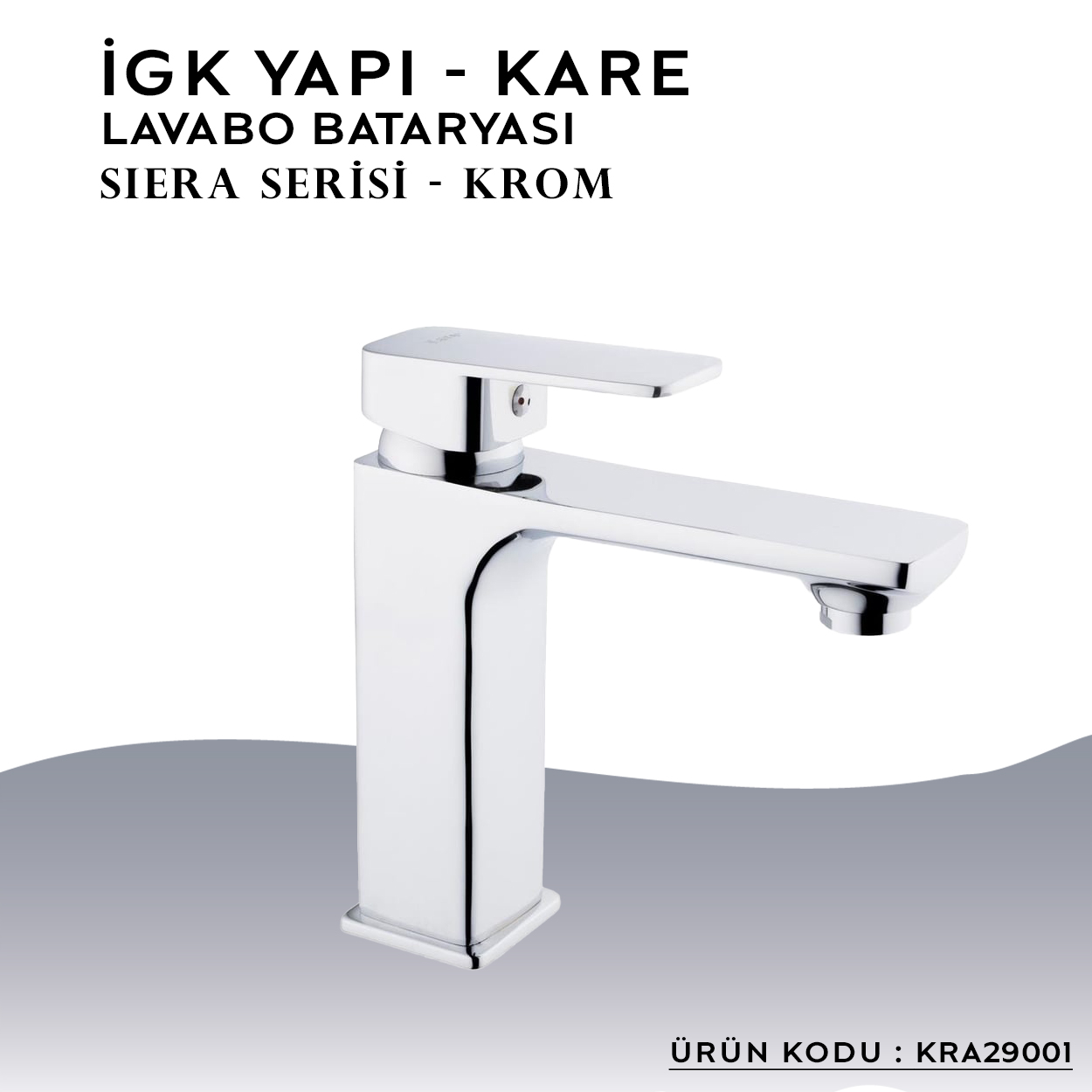 İGK YAPI – KARE KRA29001 Siera Lavabo Bataryası Thumbnail 3