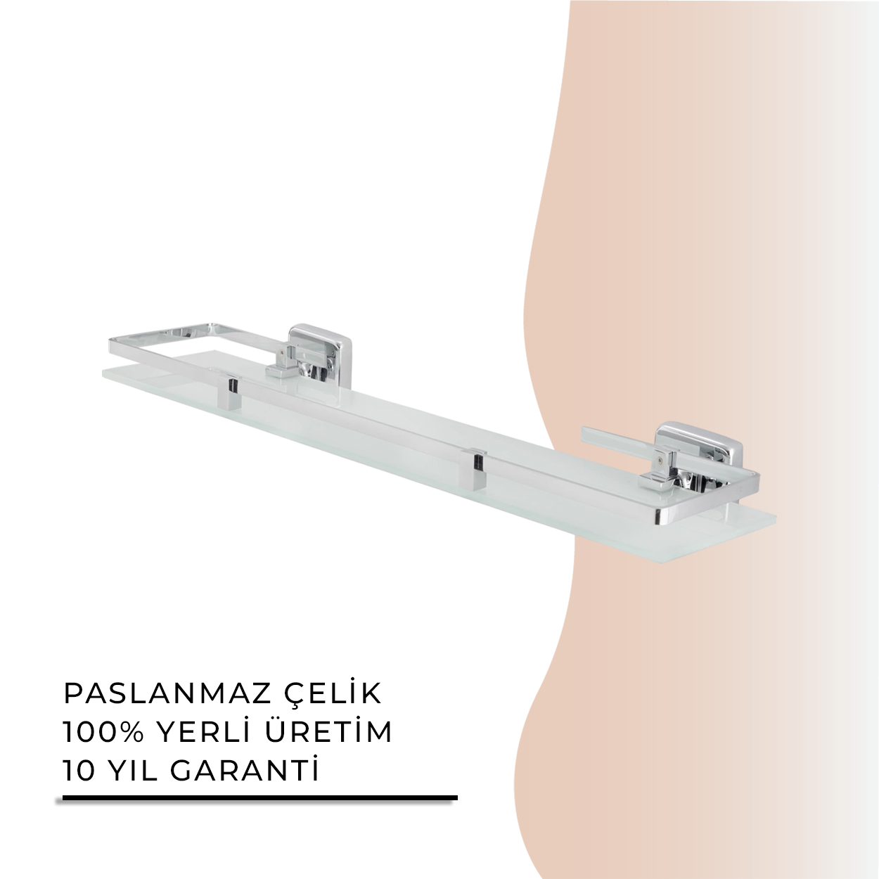 İGK YAPI - Çelik Banyo Kumru Ayna Etajeri (KU10-005)