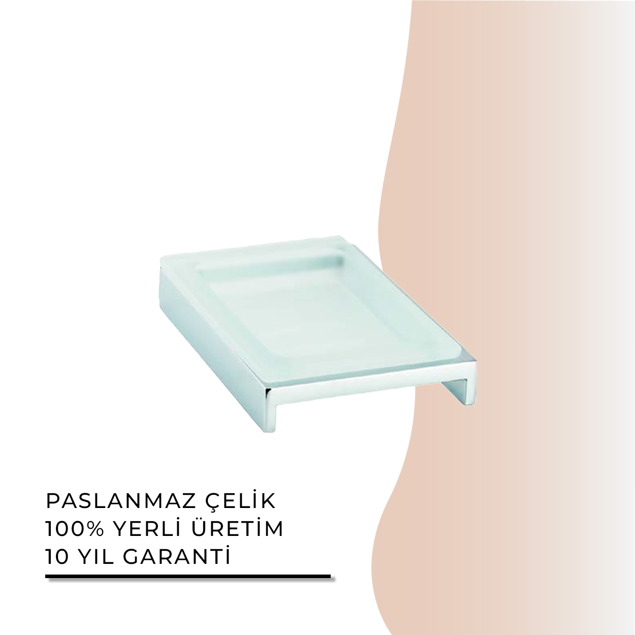 İGK YAPI - Çelik Banyo Kumru Set Üstü Sabunluk (KU10-029)