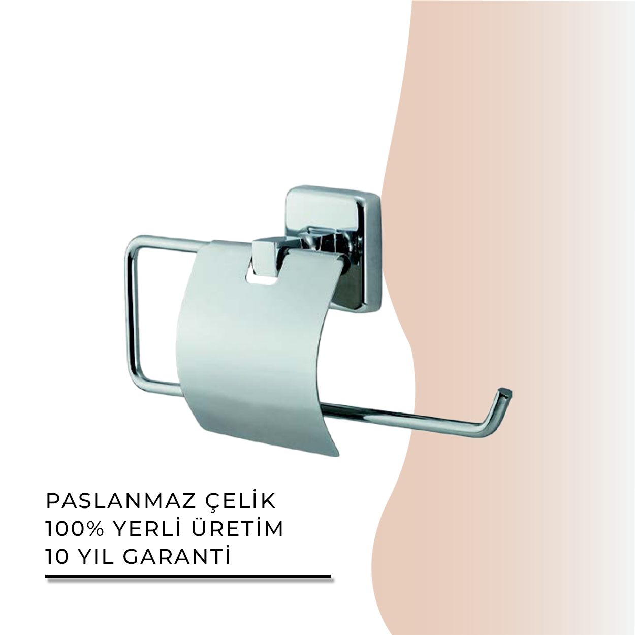 İGK YAPI - Çelik Banyo Kumru Geniş Kapaklı Kâğıt Havluluk (KU10-051)